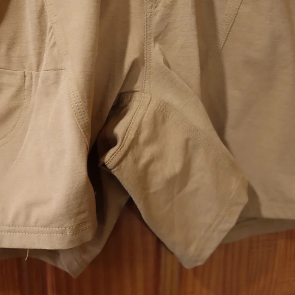 ZYIA High Waist Tan Shorts Relaxed Fit - Picture 7 of 11